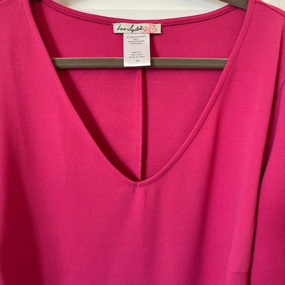 Love Squared Hot pink midi dress size 2X - Picture 4 of 8